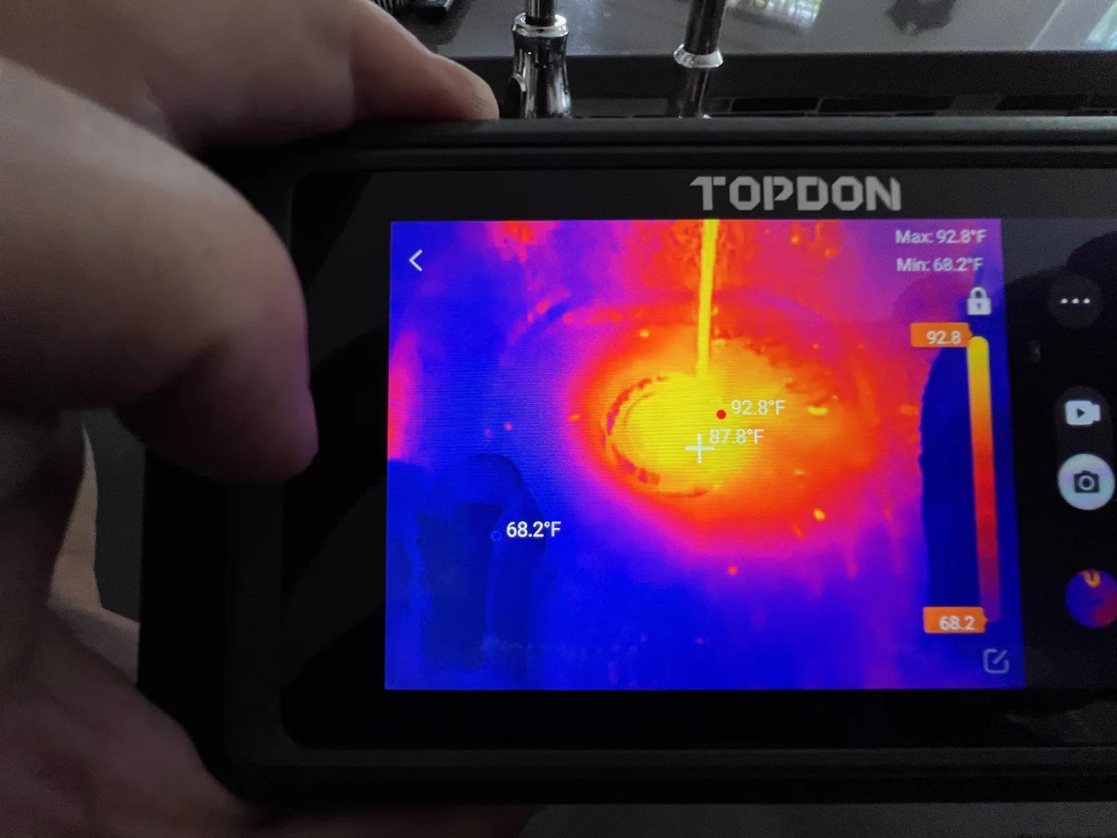 Thermal camera scan